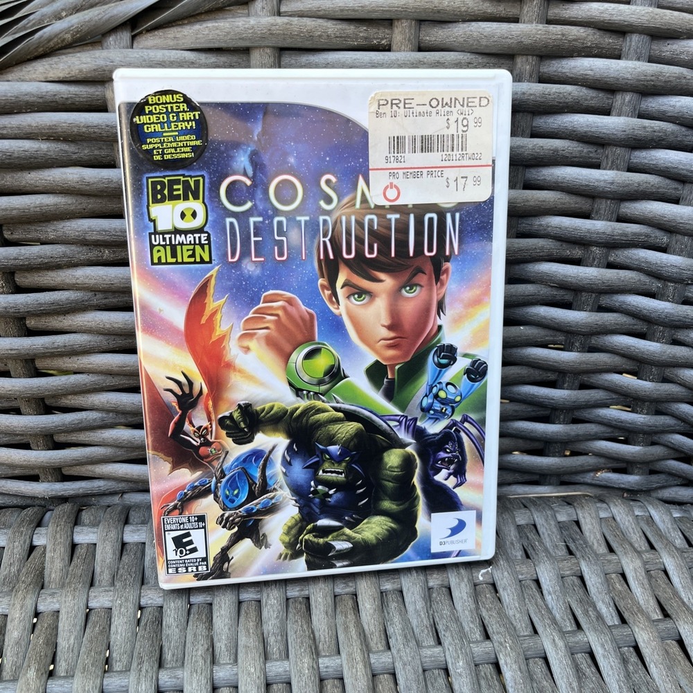 Ben 10: Ultimate Alien Cosmic Destruction Nintendo Wii Game Poster Included